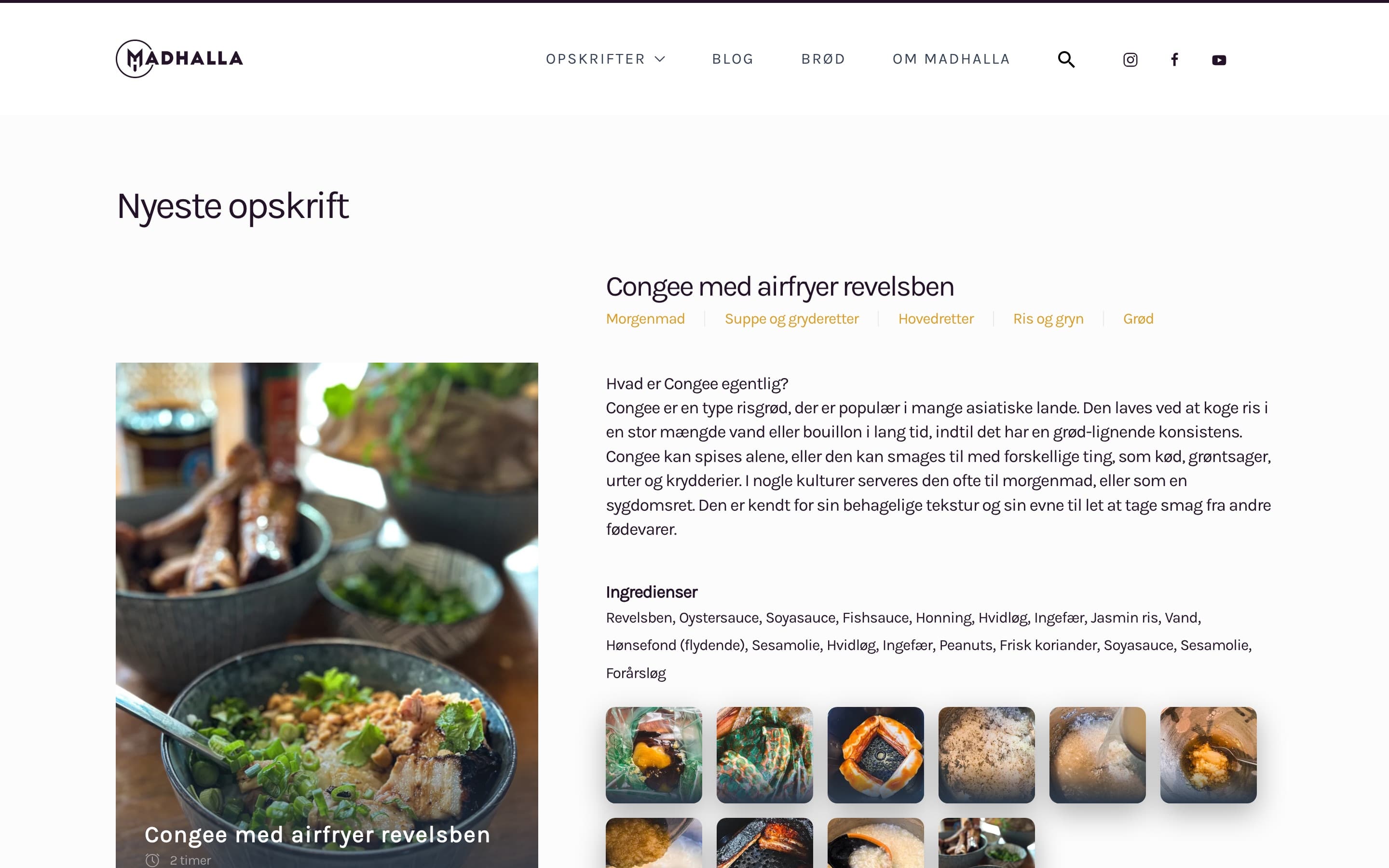 Forsiden på madhalla.dk